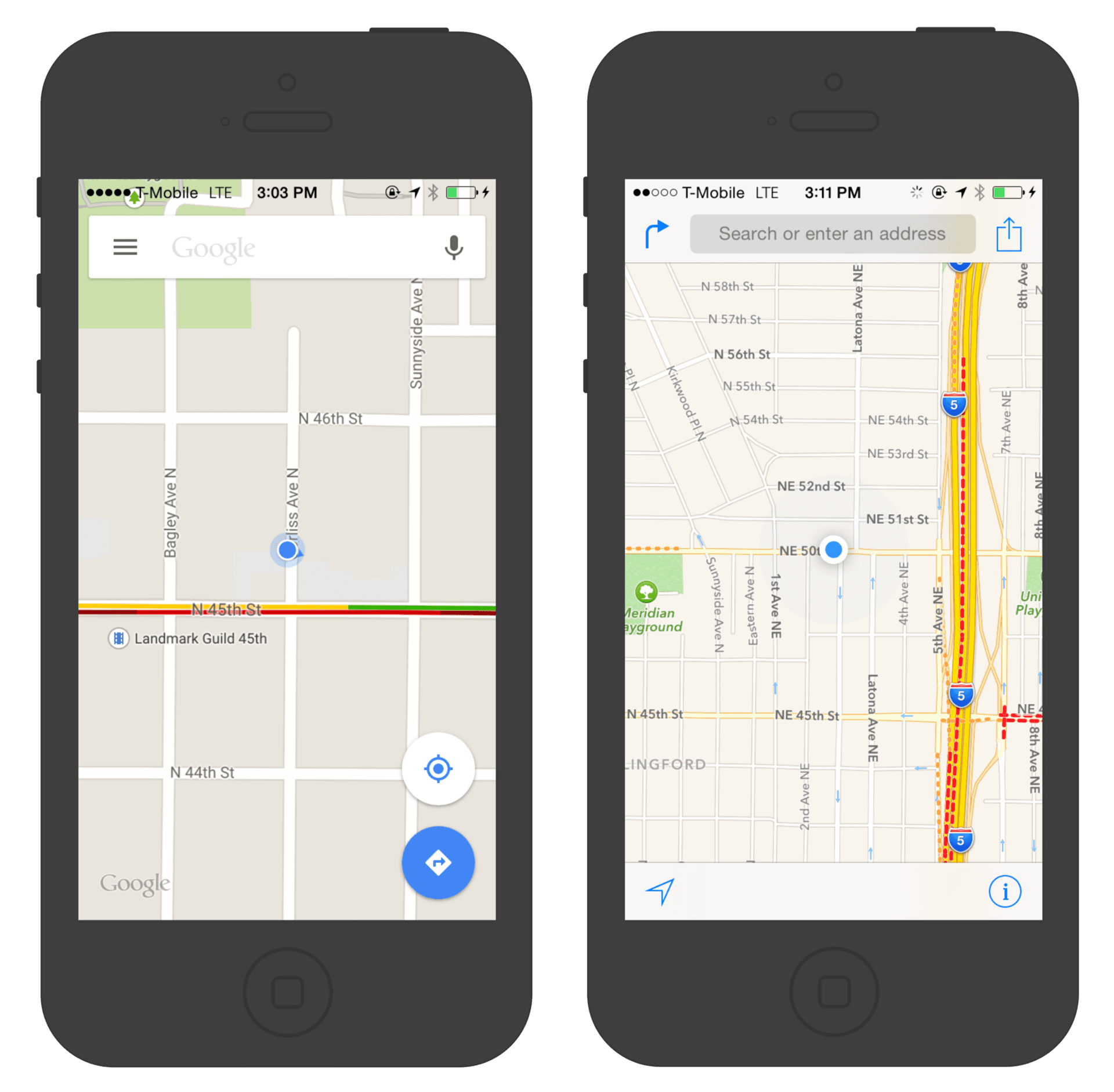 Maps on iOS